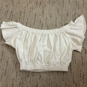 Urban Outfitters White Off-Shoulder Blouse